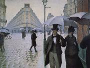 Gustave Caillebotte Rainy day in Paris painting